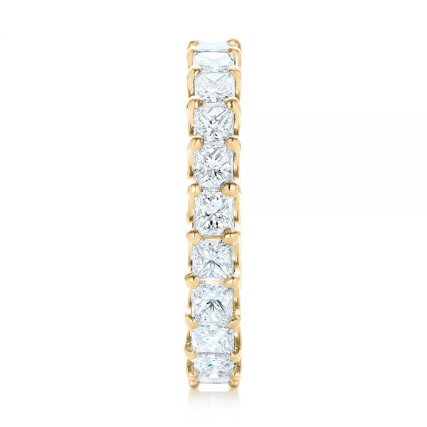 14k Yellow Gold 14k Yellow Gold Custom Eternity Princess Cut Diamond Wedding Band - Side View - 102447