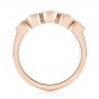 14k Rose Gold 14k Rose Gold Custom Five Stone Diamond Anniversary Band - Front View -  104828 - Thumbnail