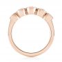 18k Rose Gold 18k Rose Gold Custom Five Stone Diamond Anniversary Band - Front View -  104828 - Thumbnail