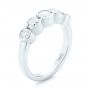 14k White Gold 14k White Gold Custom Five Stone Diamond Anniversary Band - Three-Quarter View -  104828 - Thumbnail