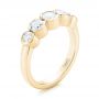 14k Yellow Gold 14k Yellow Gold Custom Five Stone Diamond Anniversary Band - Three-Quarter View -  104828 - Thumbnail