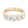 14k Yellow Gold 14k Yellow Gold Custom Five Stone Diamond Anniversary Band - Flat View -  104828 - Thumbnail