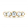 14k Yellow Gold 14k Yellow Gold Custom Five Stone Diamond Anniversary Band - Top View -  104828 - Thumbnail