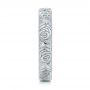  Platinum Platinum Custom Floral Engraved Wedding Band - Side View -  104206 - Thumbnail