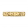 18k Yellow Gold 18k Yellow Gold Custom Floral Engraved Wedding Band - Top View -  104206 - Thumbnail