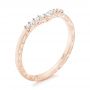 14k Rose Gold Custom Hand Engraved Diamond Wedding Band