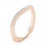 14k Rose Gold Custom Hand Engraved Diamond Wedding Band