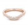 18k Rose Gold 18k Rose Gold Custom Hand Engraved Diamond Wedding Band - Flat View -  103142 - Thumbnail