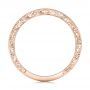14k Rose Gold 14k Rose Gold Custom Hand Engraved Diamond Wedding Band - Front View -  101958 - Thumbnail