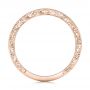 14k Rose Gold 14k Rose Gold Custom Hand Engraved Diamond Wedding Band - Front View -  101958 - Thumbnail