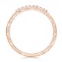 18k Rose Gold 18k Rose Gold Custom Hand Engraved Diamond Wedding Band - Front View -  102908 - Thumbnail