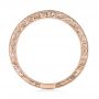 18k Rose Gold 18k Rose Gold Custom Hand Engraved Diamond Wedding Band - Front View -  103654 - Thumbnail