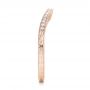 18k Rose Gold 18k Rose Gold Custom Hand Engraved Diamond Wedding Band - Side View -  103142 - Thumbnail