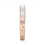 18k Rose Gold 18k Rose Gold Custom Hand Engraved Diamond Wedding Band - Side View -  103654 - Thumbnail