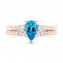 14k Rose Gold 14k Rose Gold Custom Hand Engraved Diamond Wedding Band - Top View -  102908 - Thumbnail