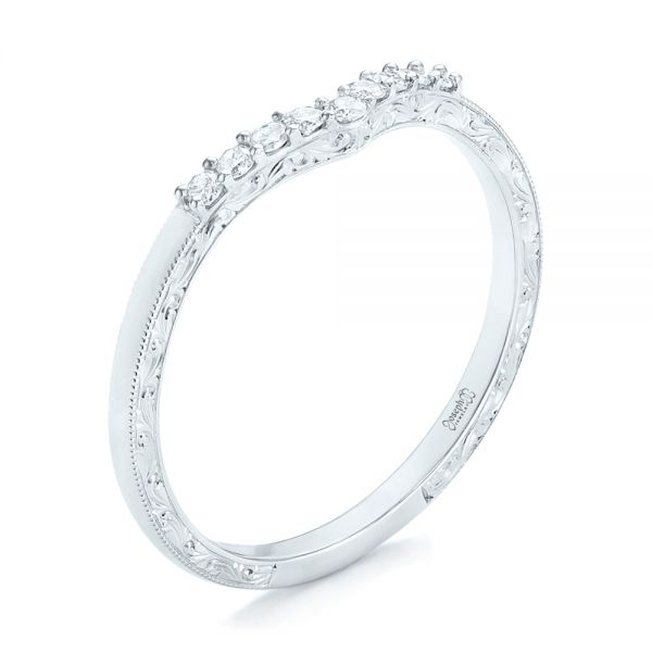 Custom Hand Engraved Diamond Wedding Band - reference design