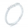  Platinum Custom Hand Engraved Diamond Wedding Band - Three-Quarter View -  102908 - Thumbnail