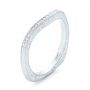  Platinum Custom Hand Engraved Diamond Wedding Band - Three-Quarter View -  103142 - Thumbnail