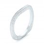 18k White Gold 18k White Gold Custom Hand Engraved Diamond Wedding Band - Three-Quarter View -  103142 - Thumbnail