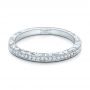 18k White Gold 18k White Gold Custom Hand Engraved Diamond Wedding Band - Flat View -  101958 - Thumbnail