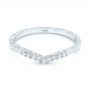  Platinum Custom Hand Engraved Diamond Wedding Band - Flat View -  102908 - Thumbnail