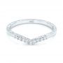 18k White Gold 18k White Gold Custom Hand Engraved Diamond Wedding Band - Flat View -  102908 - Thumbnail