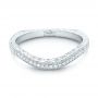  Platinum Custom Hand Engraved Diamond Wedding Band - Flat View -  103142 - Thumbnail
