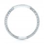  Platinum Custom Hand Engraved Diamond Wedding Band - Front View -  102893 - Thumbnail