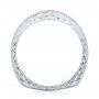 14k White Gold 14k White Gold Custom Hand Engraved Diamond Wedding Band - Front View -  103142 - Thumbnail