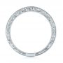  Platinum Custom Hand Engraved Diamond Wedding Band - Front View -  103654 - Thumbnail