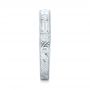  Platinum Custom Hand Engraved Diamond Wedding Band - Side View -  103654 - Thumbnail