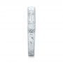 18k White Gold 18k White Gold Custom Hand Engraved Diamond Wedding Band - Side View -  103654 - Thumbnail