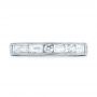  Platinum Custom Hand Engraved Diamond Wedding Band - Top View -  103654 - Thumbnail