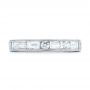  Platinum Custom Hand Engraved Diamond Wedding Band - Top View -  103654 - Thumbnail