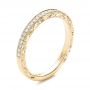 14k Yellow Gold Custom Hand Engraved Diamond Wedding Band