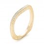 14k Yellow Gold 14k Yellow Gold Custom Hand Engraved Diamond Wedding Band - Three-Quarter View -  103142 - Thumbnail