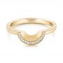 18k Yellow Gold 18k Yellow Gold Custom Hand Engraved Diamond Wedding Band - Flat View -  102893 - Thumbnail