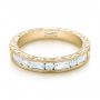 18k Yellow Gold 18k Yellow Gold Custom Hand Engraved Diamond Wedding Band - Flat View -  103654 - Thumbnail