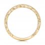 18k Yellow Gold 18k Yellow Gold Custom Hand Engraved Diamond Wedding Band - Front View -  101958 - Thumbnail