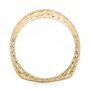 18k Yellow Gold 18k Yellow Gold Custom Hand Engraved Diamond Wedding Band - Front View -  103142 - Thumbnail