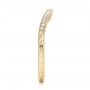 18k Yellow Gold 18k Yellow Gold Custom Hand Engraved Diamond Wedding Band - Side View -  103142 - Thumbnail