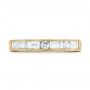 18k Yellow Gold 18k Yellow Gold Custom Hand Engraved Diamond Wedding Band - Top View -  103654 - Thumbnail