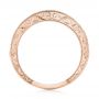 18k Rose Gold 18k Rose Gold Custom Hand Engraved Filigree Wedding Band - Front View -  103341 - Thumbnail