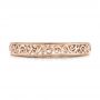 14k Rose Gold 14k Rose Gold Custom Hand Engraved Filigree Wedding Band - Top View -  103341 - Thumbnail