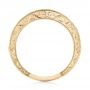 18k Yellow Gold 18k Yellow Gold Custom Hand Engraved Filigree Wedding Band - Front View -  103341 - Thumbnail