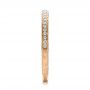 14k Rose Gold Custom Hand Engraved Diamond Wedding Band - Side View -  101286 - Thumbnail