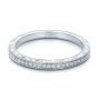  Platinum Platinum Custom Hand Engraved Diamond Wedding Band - Flat View -  101286 - Thumbnail