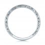  Platinum Platinum Custom Hand Engraved Diamond Wedding Band - Front View -  101286 - Thumbnail