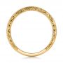 18k Yellow Gold 18k Yellow Gold Custom Hand Engraved Diamond Wedding Band - Front View -  101286 - Thumbnail