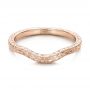 14k Rose Gold 14k Rose Gold Custom Hand Engraved Wedding Band - Flat View -  102047 - Thumbnail